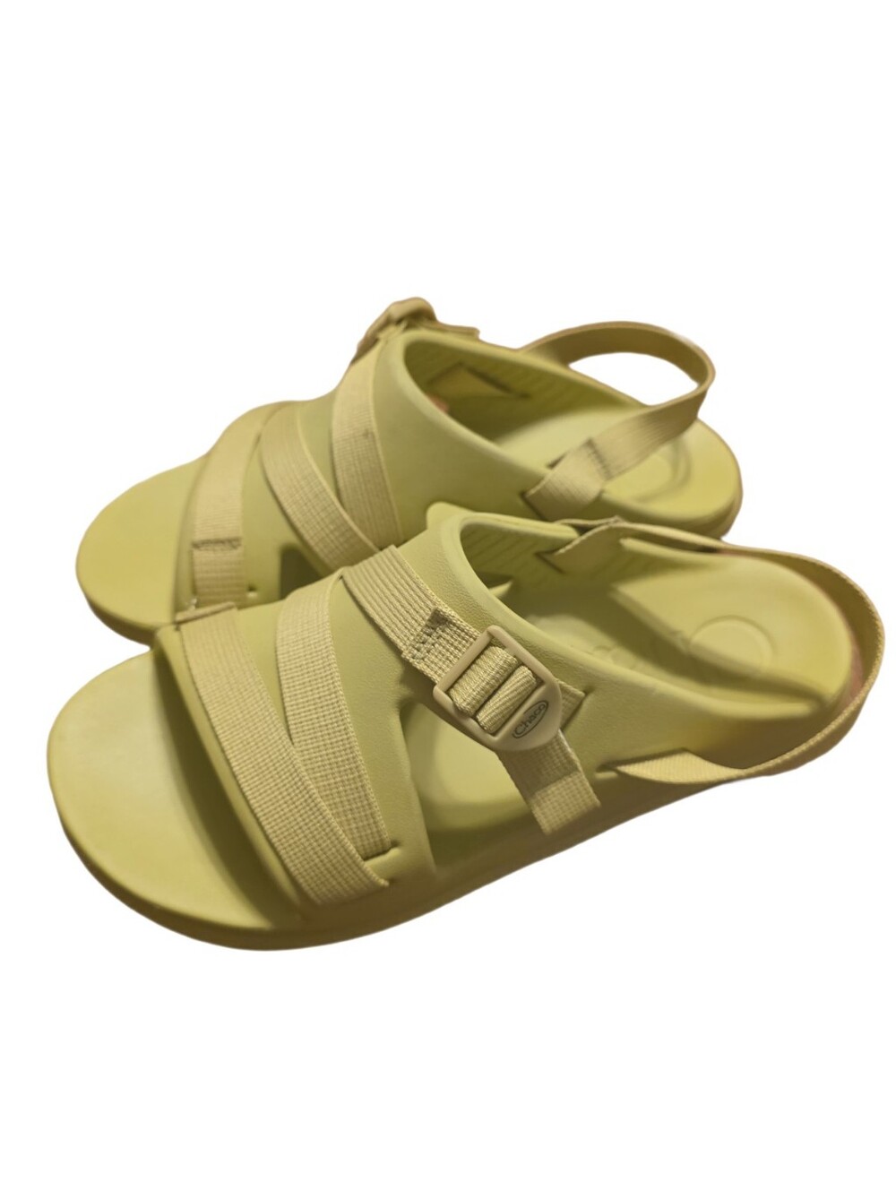 Chaco Chillos Sport Sandals Cress Green Pale Yellow Strap Women's Size 10 EUC - Picture 6 of 13